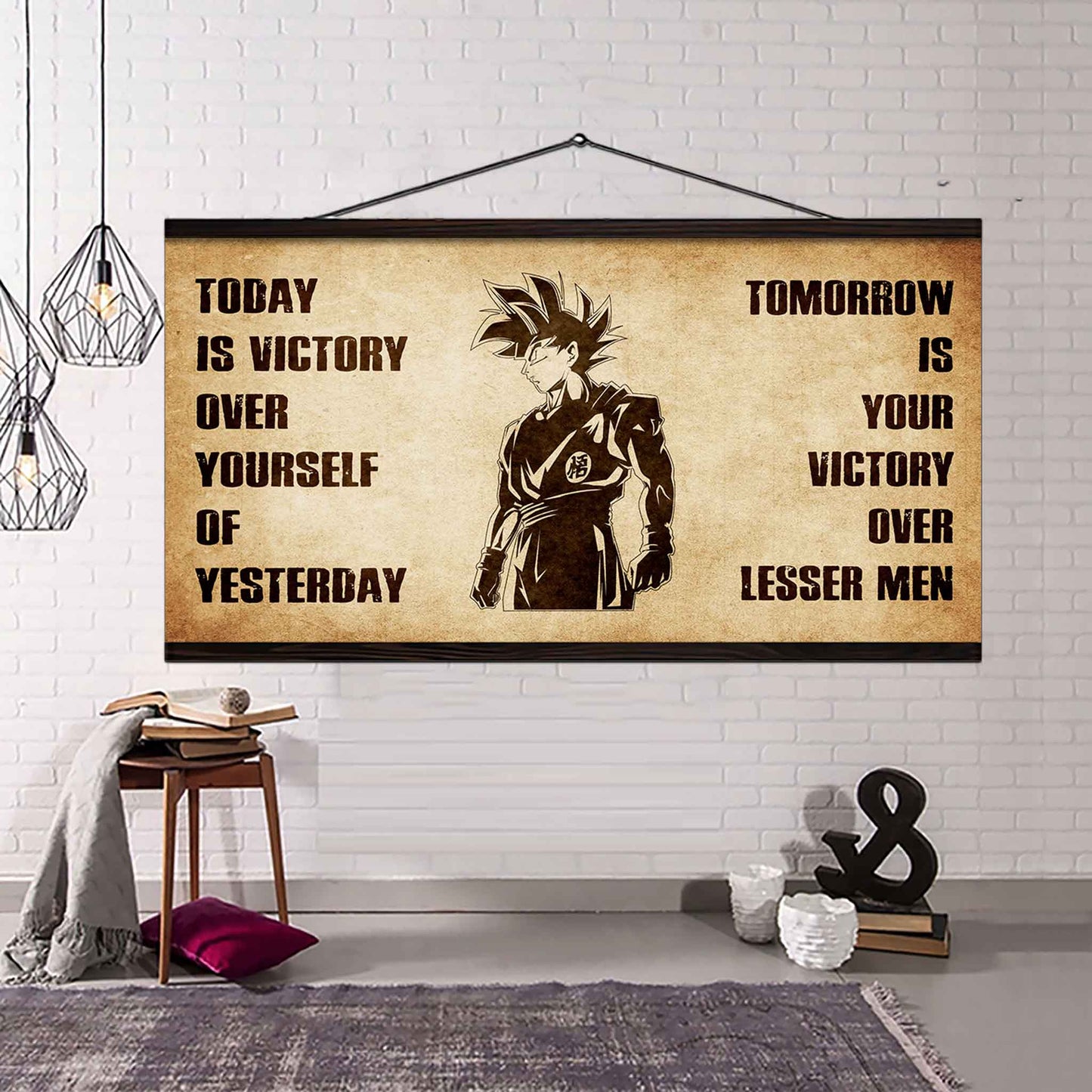 Personalized Samurai Poster Canvas - Today Is Victory Over Yourself Of Yesterday Tomorrow Is Your Victory Over Lesser Men