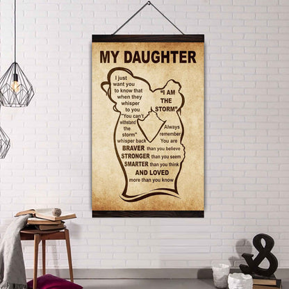 Personalized Family Poster Canvas My Daughter Gift From Mom For Your Daughter With Motivational Message