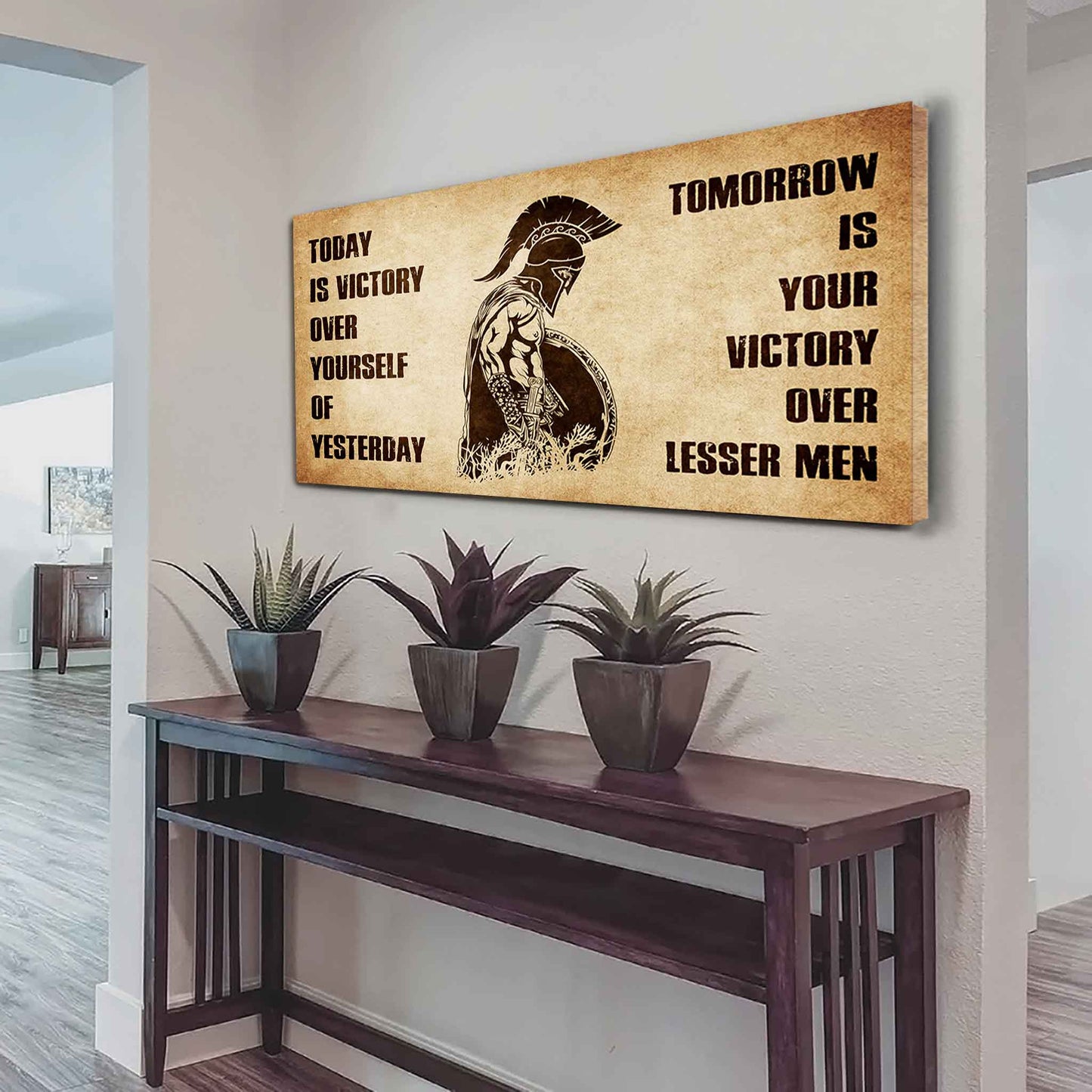 Personalized Samurai Poster Canvas - Today Is Victory Over Yourself Of Yesterday Tomorrow Is Your Victory Over Lesser Men