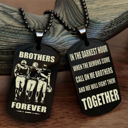 DRB Brother Personalized Double Sided Dog Tag For My Brother - Call On Me Brother And We Will Fight Them Together Gift For Your Friend
