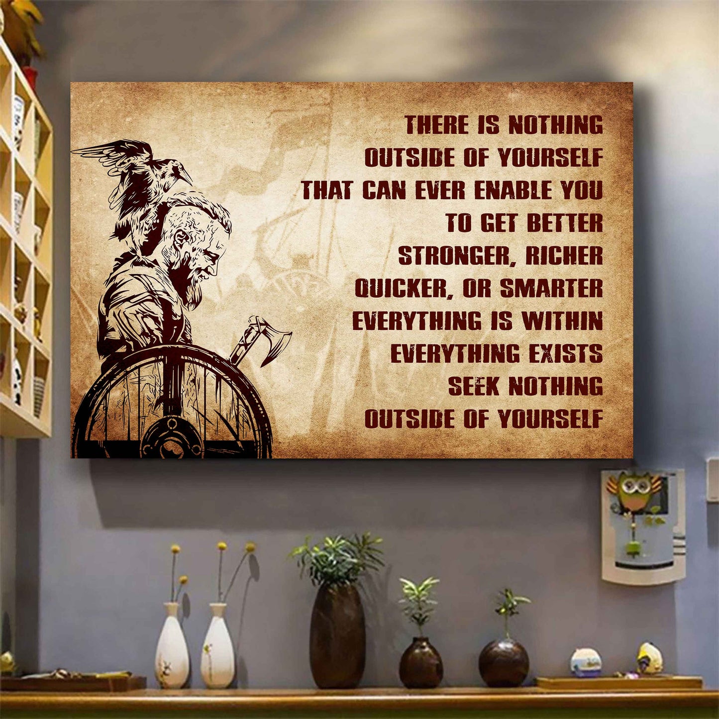 DRB Poster Canvas There Is Nothing Outside Of Yourself Best Gift With Motivation Quotes