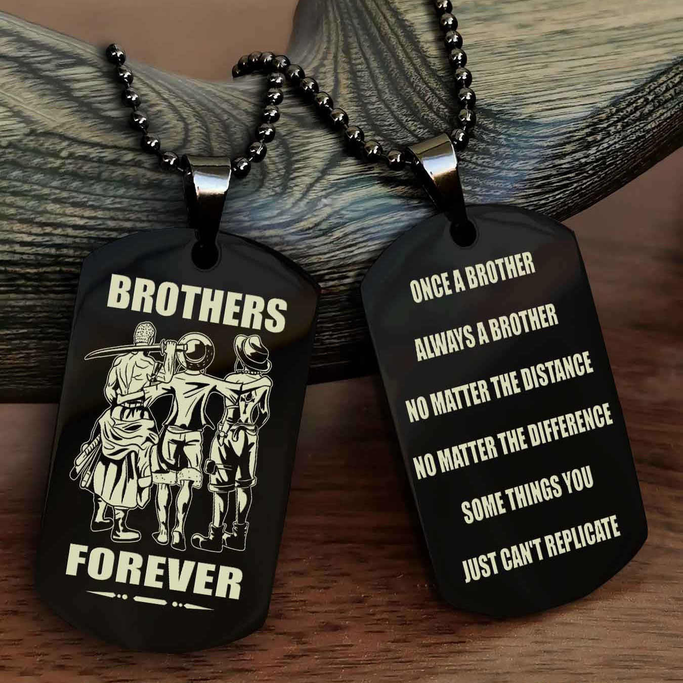 DRB Personalized Double Sided Dog Tag For My Brother - Once A Soldier Always A Soldier
