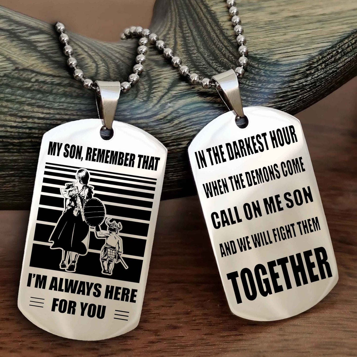 Double side Dog Tag My Son Remember That From Mom To Son With Message On The Back Gift For Your Son