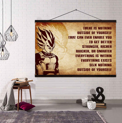 Samurai Poster Canvas There Is Nothing Outside Of Yourself Best Gift With Motivation Quotes