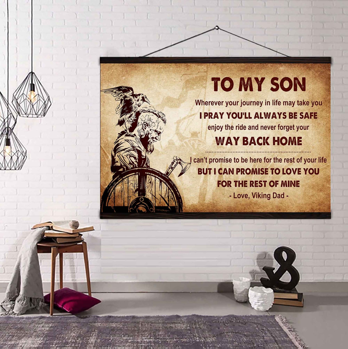 Samurai Poster Canvas Your Way Back Home From Dad To Son Gift For Your Son