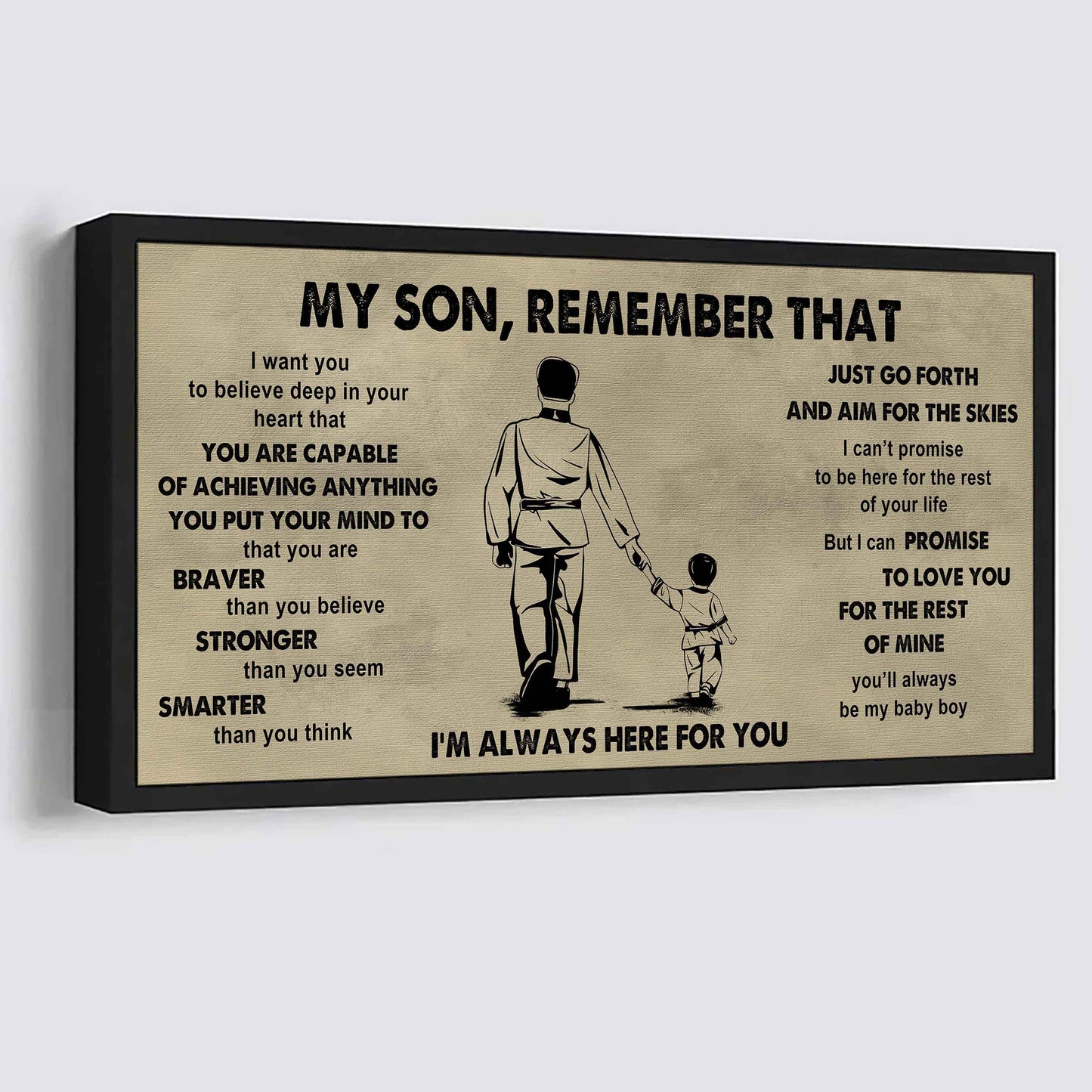 Personalized Sport Poster Canvas - My Son Remember That Just Go Forth And Aim For The Skies