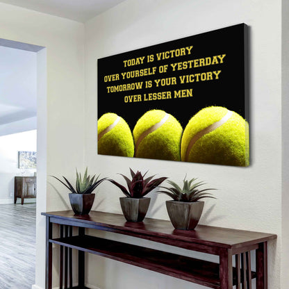 Sport Poster Canvas Today Is Victory Over Your Self Best Gift With Motivation Quotes