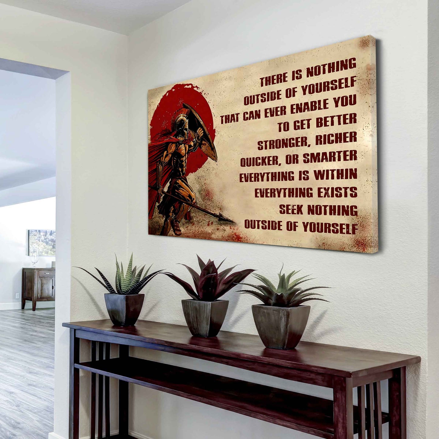 Samurai Poster Canvas There Is Nothing Outside Of Yourself Best Gift With Motivation Quotes