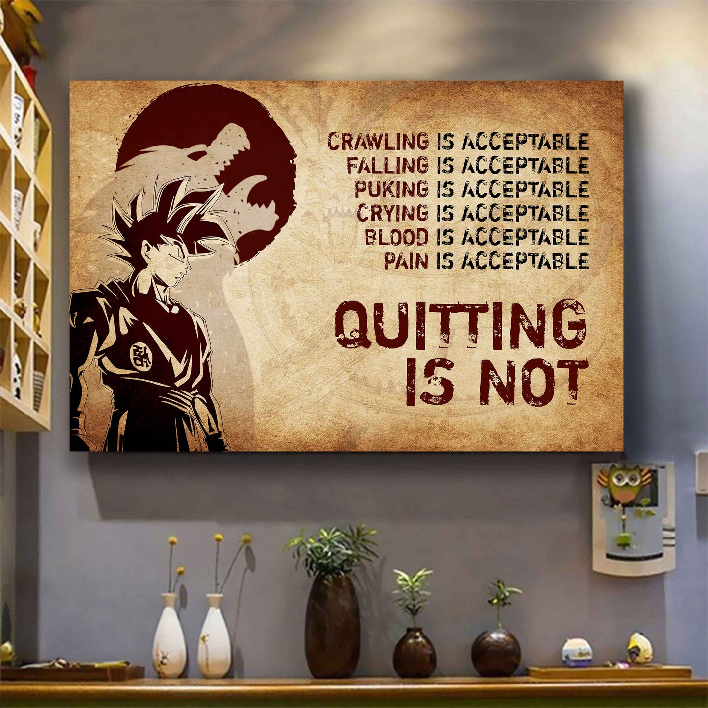 Samurai Poster Canvas Quiting Is Not Best Gifts Motivation Quotes