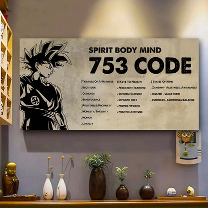 Knight Templar Poster Canvas 7 5 3 Code Motivation Quotes