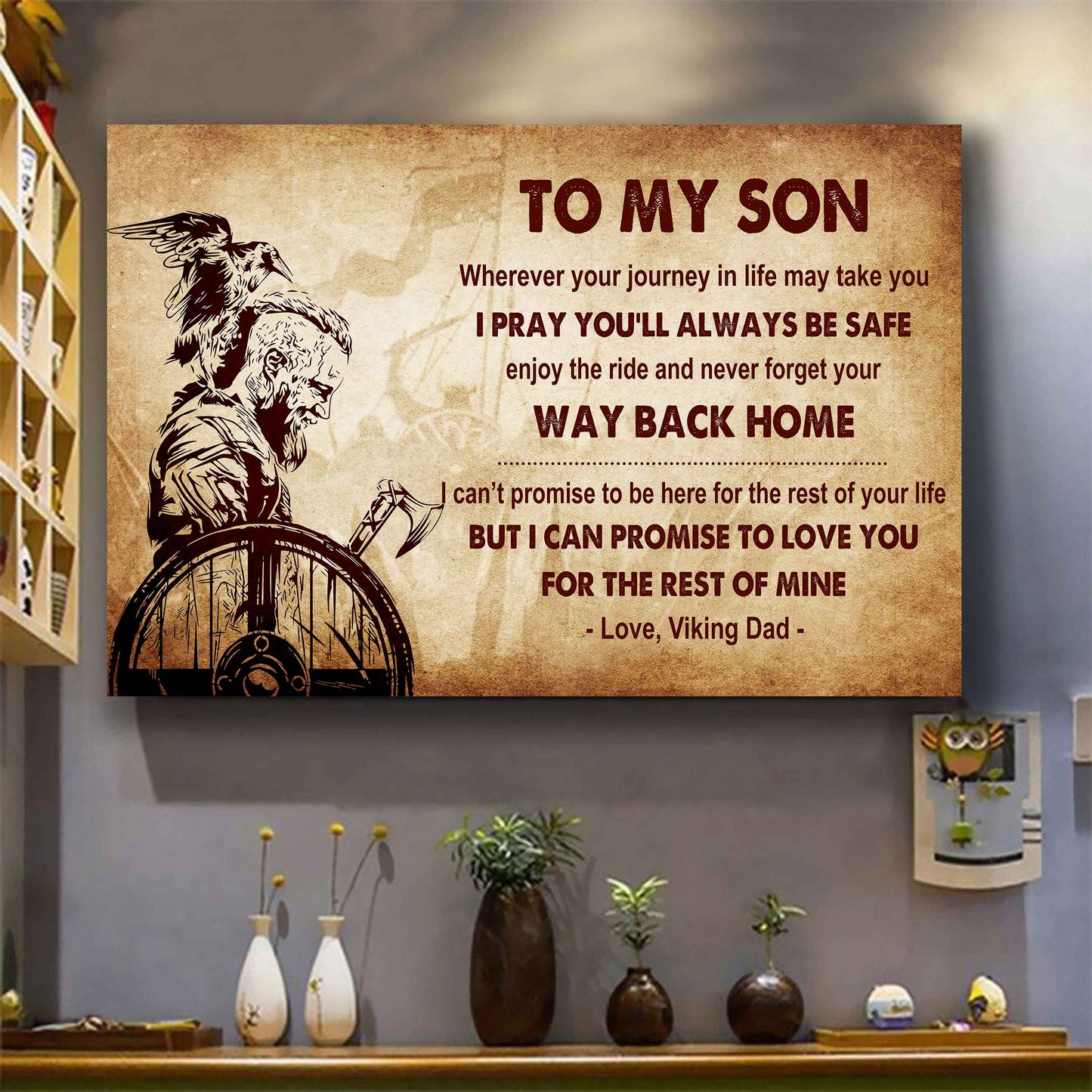 Samurai Poster Canvas Your Way Back Home From Dad To Son Gift For Your Son