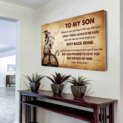 Samurai Poster Canvas Your Way Back Home From Dad To Son Gift For Your Son
