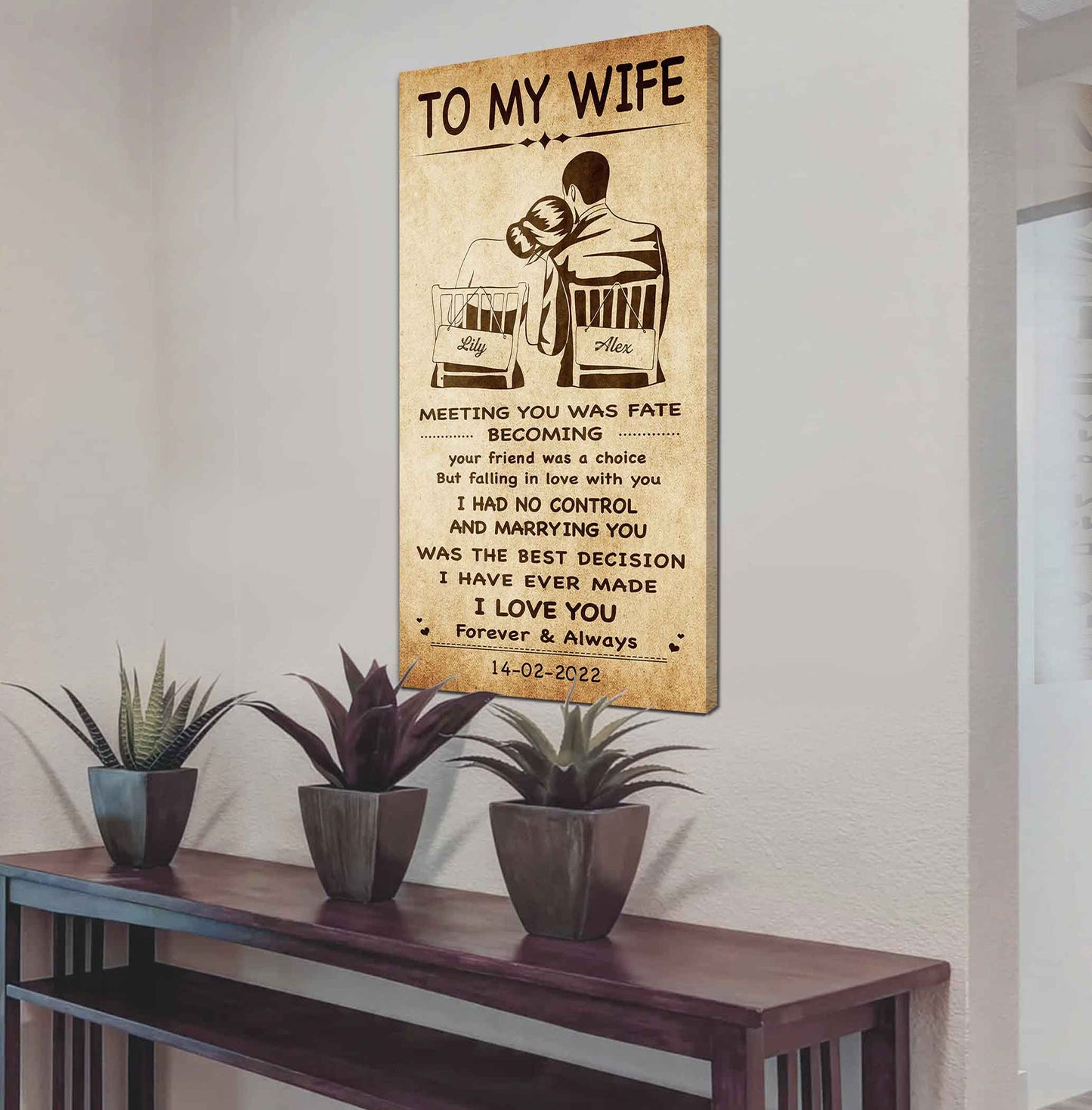 Samurai Poster Canvas To My Wife Meeting You Was Fate - I Love You Forever And Always Gift For Your Wife