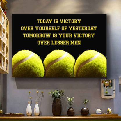 Sport Poster Canvas Today Is Victory Over Your Self Best Gift With Motivation Quotes