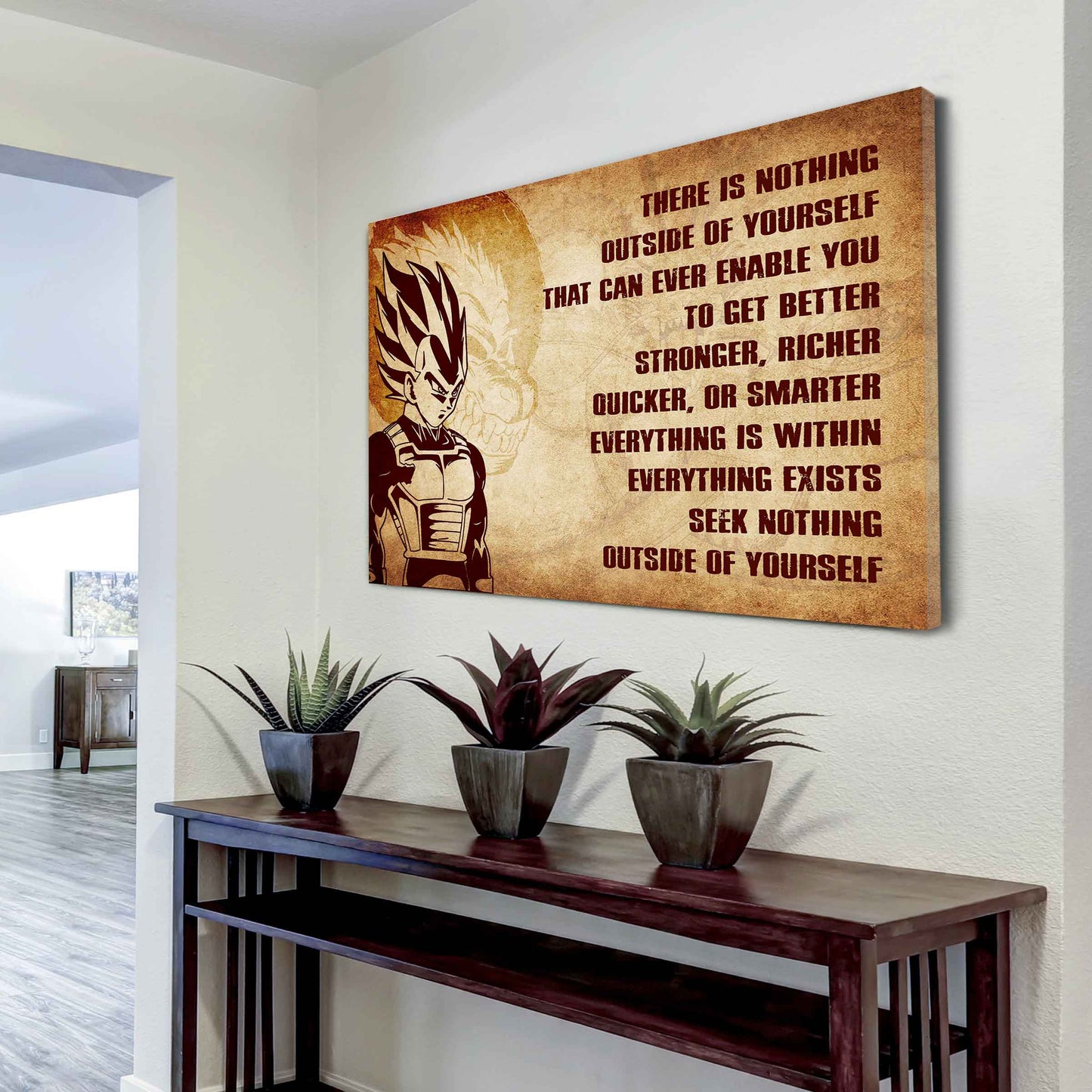 Samurai Poster Canvas There Is Nothing Outside Of Yourself Best Gift With Motivation Quotes