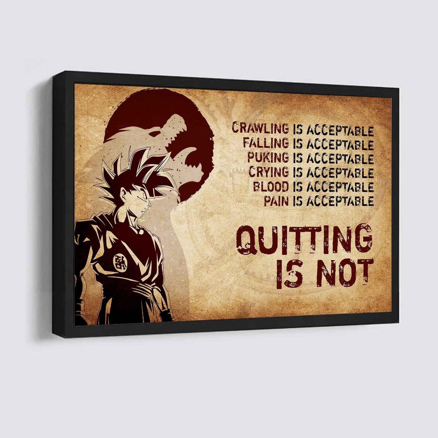 Samurai Poster Canvas Quiting Is Not Best Gifts Motivation Quotes