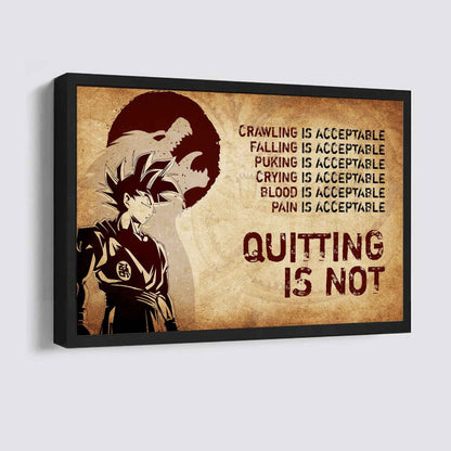Samurai Poster Canvas Quiting Is Not Best Gifts Motivation Quotes