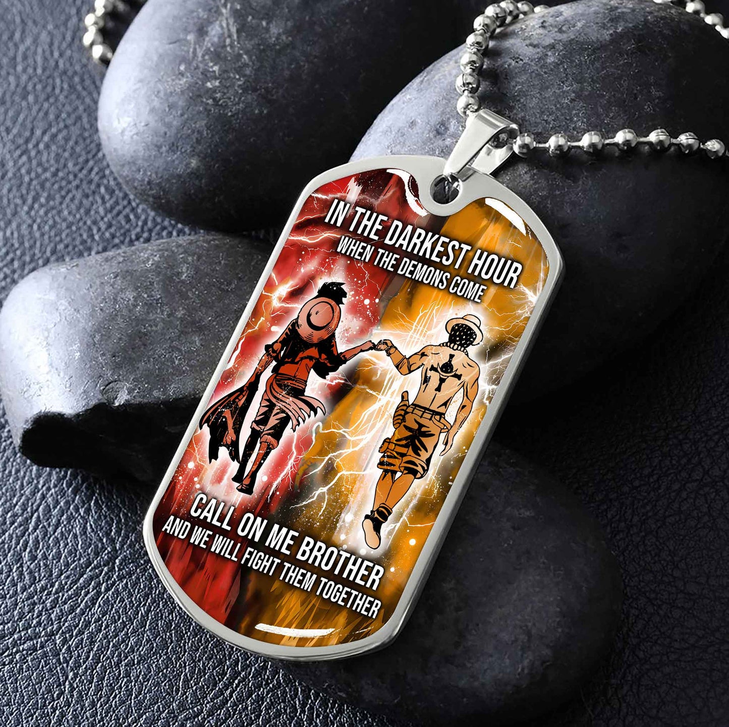 DRB Military Chain Silver Plated 18K Gold Plated Silver Plated Call On Me Brother And We Will Fight Them Together