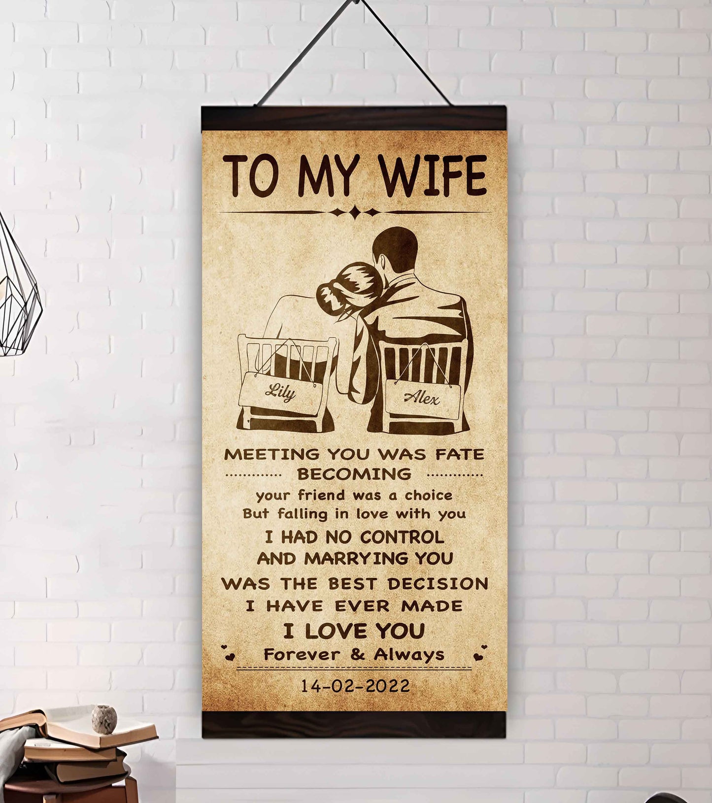 Samurai Poster Canvas To My Wife Meeting You Was Fate - I Love You Forever And Always Gift For Your Wife