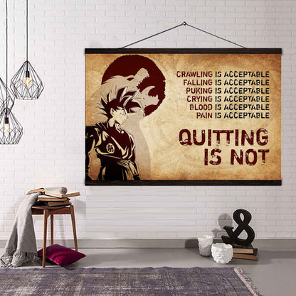 Samurai Poster Canvas Quiting Is Not Best Gifts Motivation Quotes