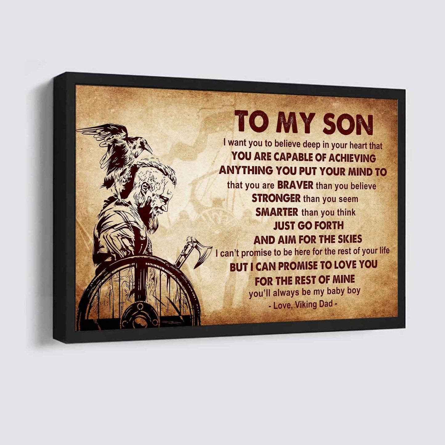 Samurai Poster Canvas Just Go Forth And Aim For The Skies From Dad To Son Gift For Your Son
