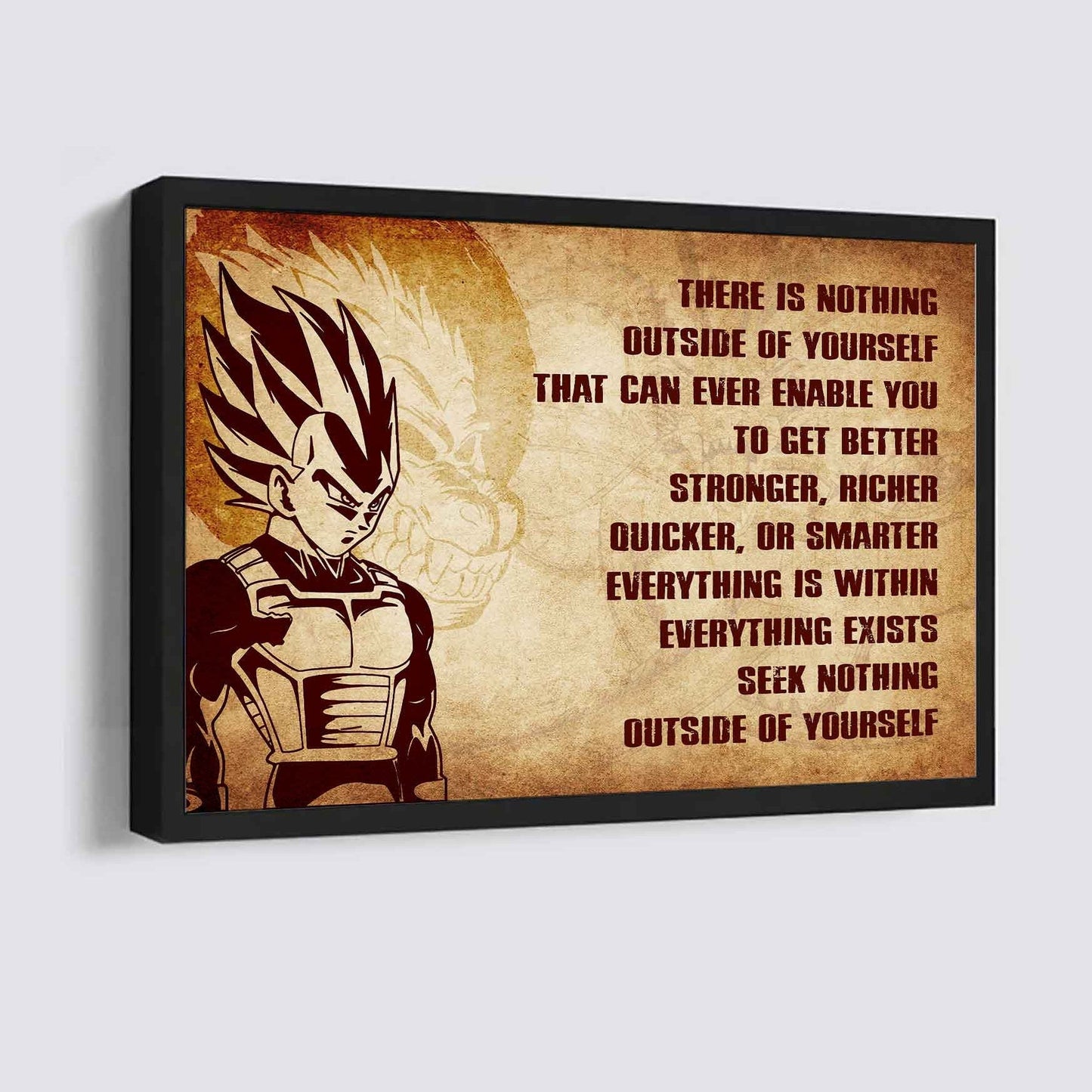 Samurai Poster Canvas There Is Nothing Outside Of Yourself Best Gift With Motivation Quotes