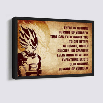 Samurai Poster Canvas There Is Nothing Outside Of Yourself Best Gift With Motivation Quotes