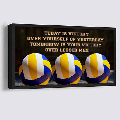 Basketball Poster Canvas - Today Is Victory Over Yourself Over Yourself Of Yesterday Tomorrow Is Your Victory Over Lesser Men