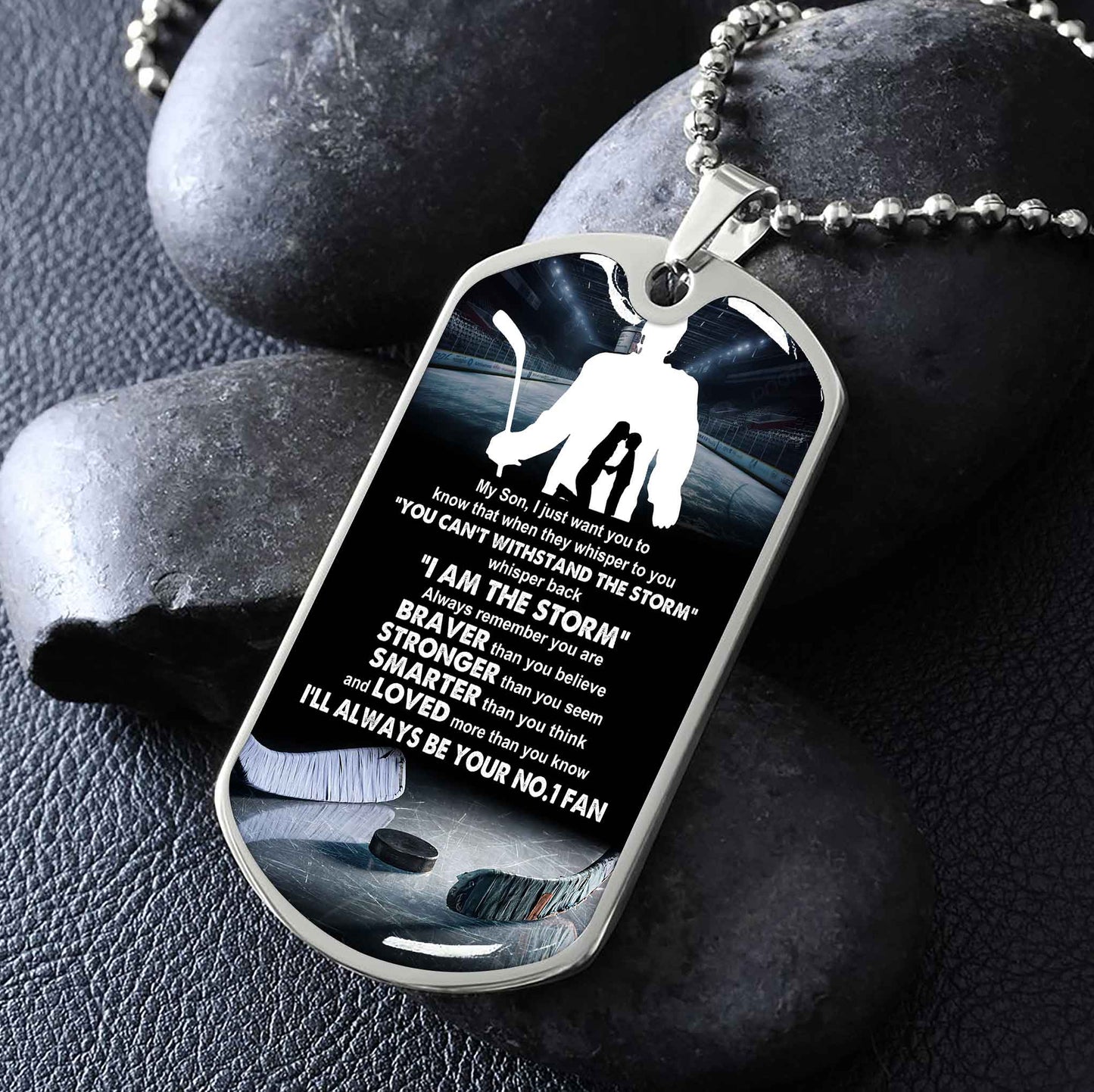 Sport Military Chain 18K Gold Plated Silver Plated To My Son From Mom Motivation Message I Will Always Be Your No 1 Fan