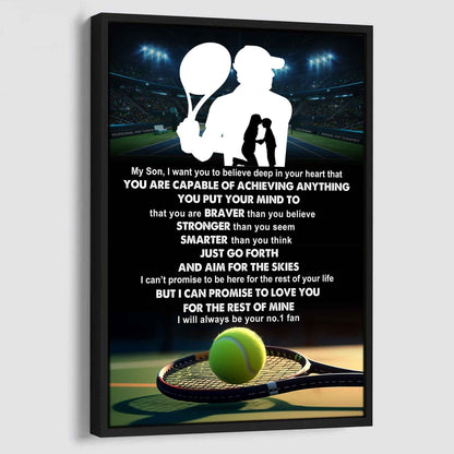 Sport Poster Canvas Mom To Son - That You Are Braver Than You Believe You Are Capable Of I Will Always Your No 1 Fan
