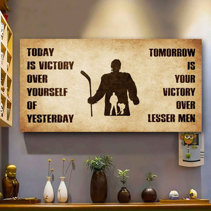 Personalized Samurai Poster Canvas - Today Is Victory Over Yourself Of Yesterday Tomorrow Is Your Victory Over Lesser Men