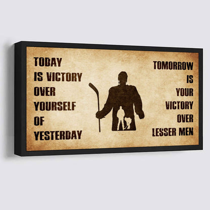 Personalized Samurai Poster Canvas - Today Is Victory Over Yourself Of Yesterday Tomorrow Is Your Victory Over Lesser Men