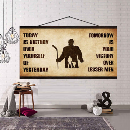 Personalized Samurai Poster Canvas - Today Is Victory Over Yourself Of Yesterday Tomorrow Is Your Victory Over Lesser Men