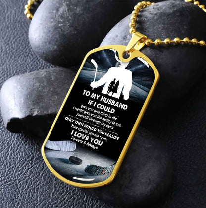 Sport Military Chain 18K Gold Plated Silver Plated To My Husband From Wife With Love Message