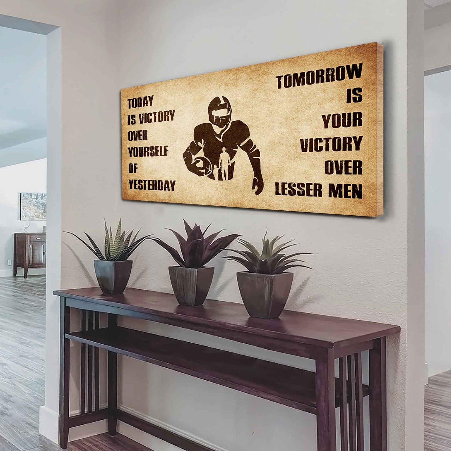 Personalized Samurai Poster Canvas - Today Is Victory Over Yourself Of Yesterday Tomorrow Is Your Victory Over Lesser Men