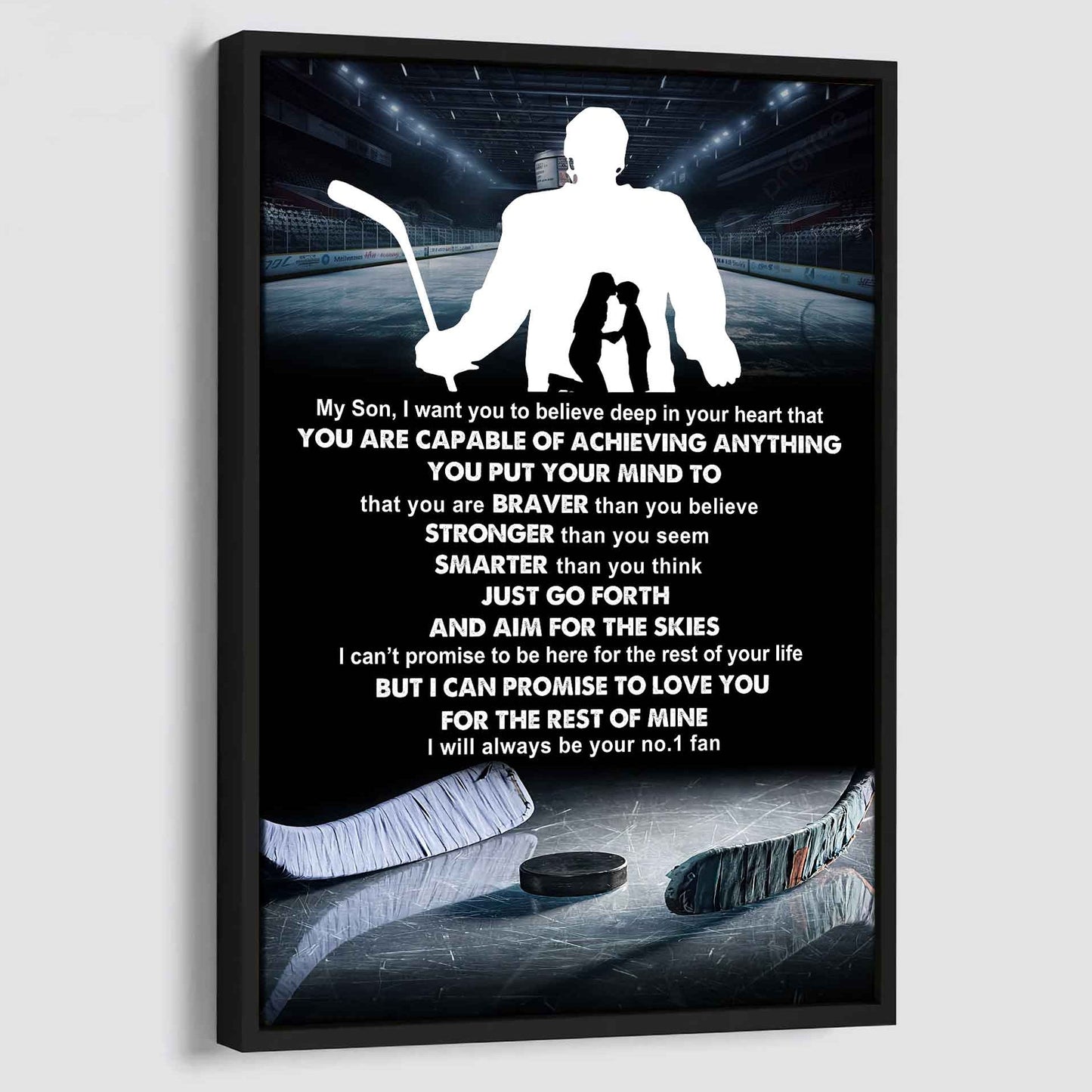 Sport Poster Canvas Mom To Son - That You Are Braver Than You Believe You Are Capable Of I Will Always Your No 1 Fan