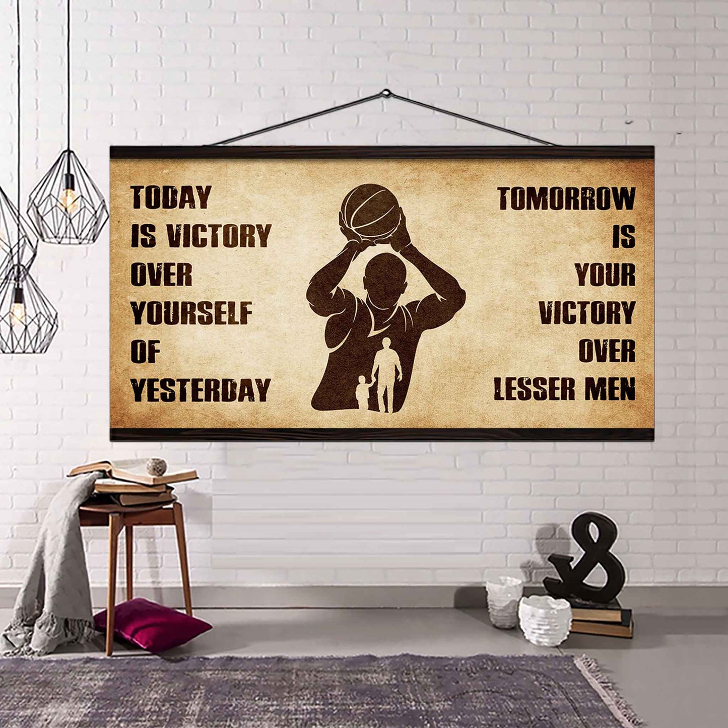 Personalized DRB Poster Canvas - Today Is Victory Over Yourself Of Yesterday Tomorrow Is Your Victory Over Lesser Men