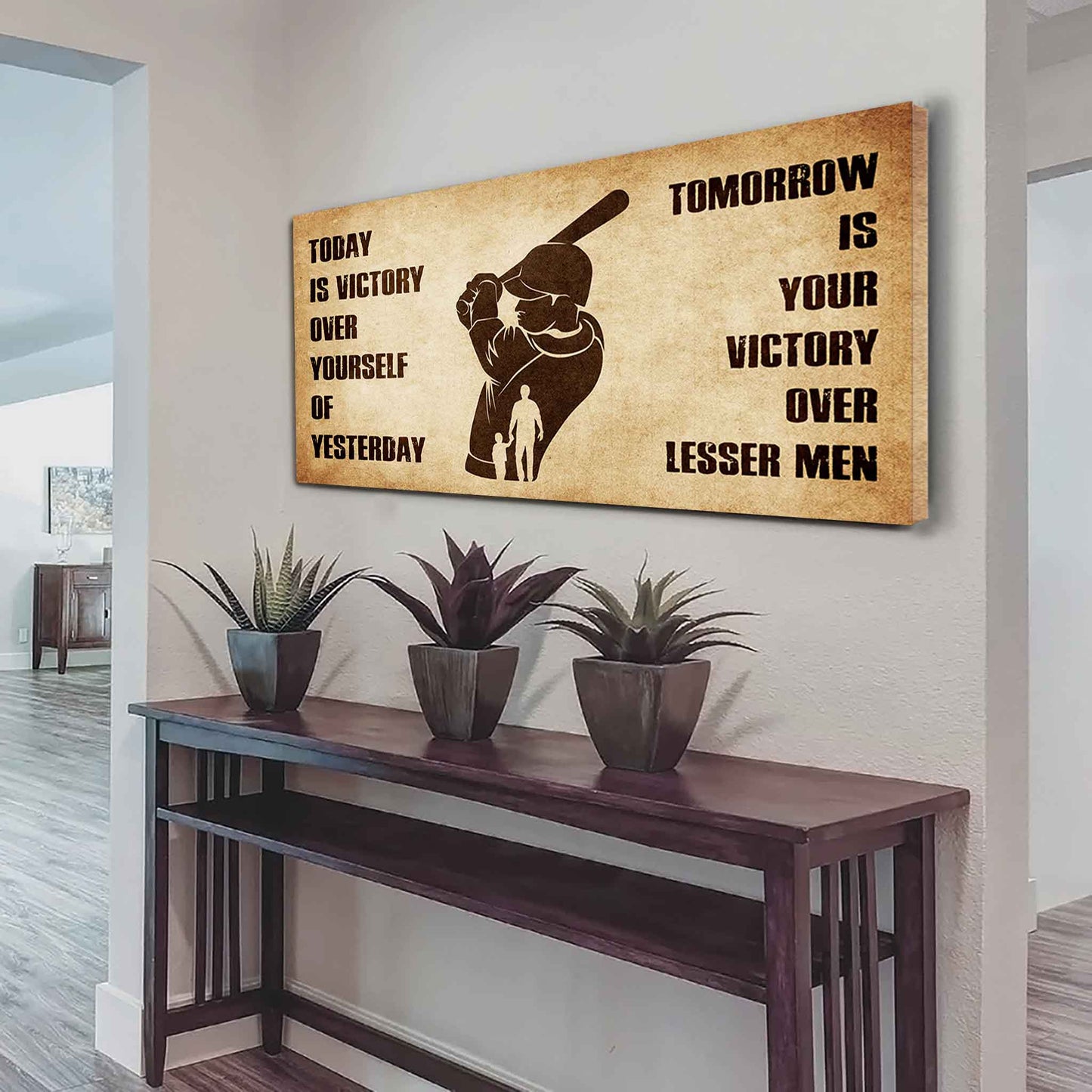 Personalized Samurai Poster Canvas - Today Is Victory Over Yourself Of Yesterday Tomorrow Is Your Victory Over Lesser Men