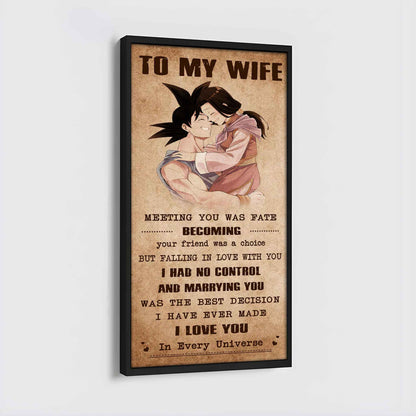 Samurai Poster Canvas To My Wife Meeting You Was Fate - I Love You Forever And Always Gift For Your Wife