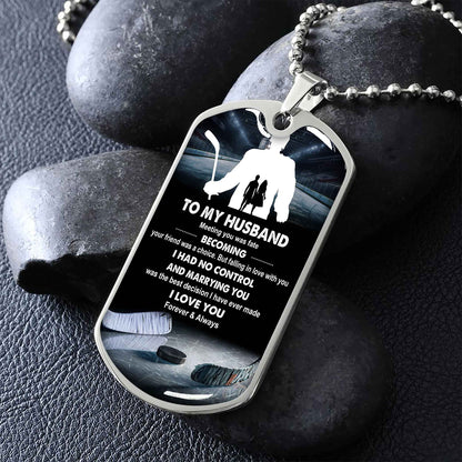 Sport Military Chain 18K Gold Plated Silver Plated To My Husband From Wife With Love Message