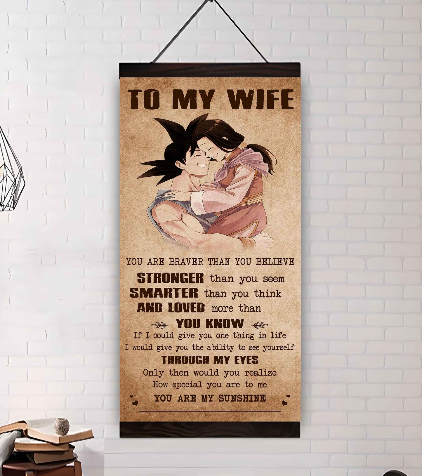 Samurai Poster Canvas You Are Braver Than You Believe - You Are My Sunshine Gift For Your Wife