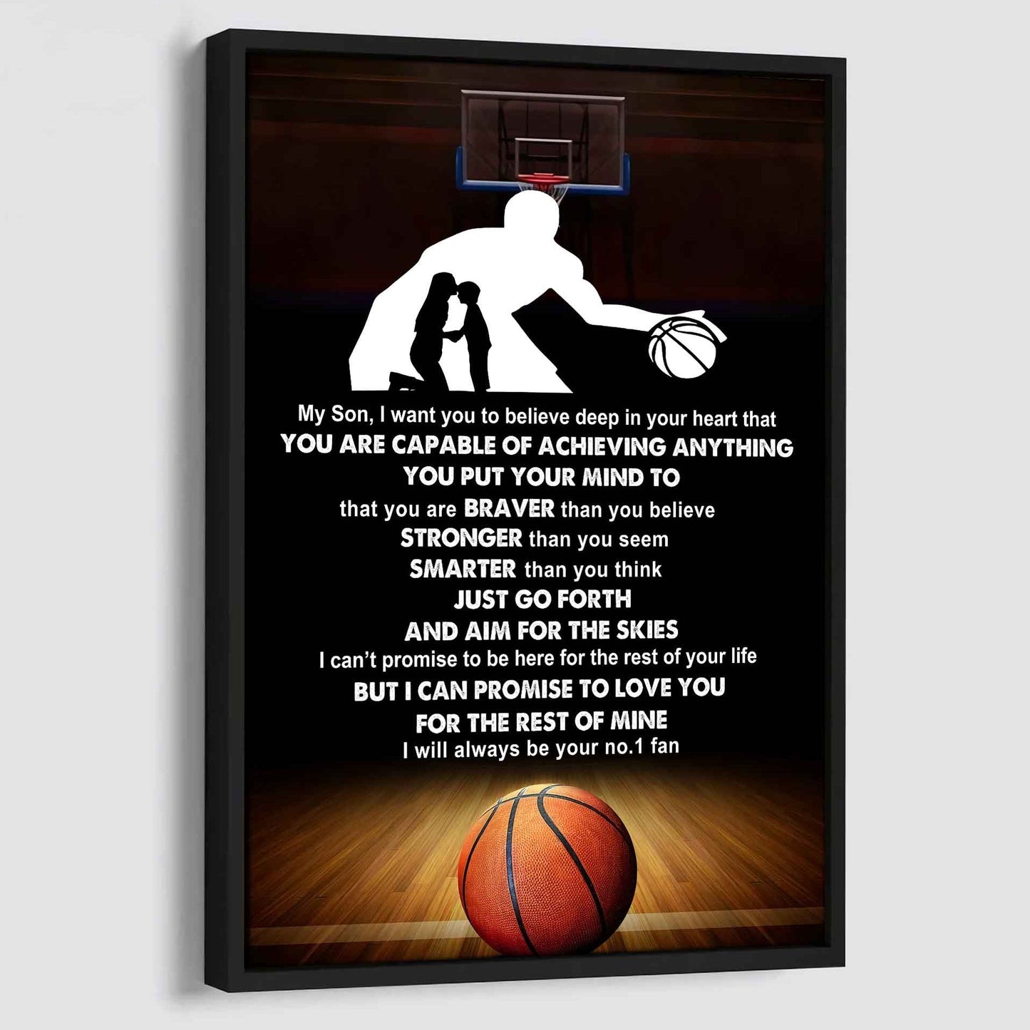 Baseball Poster Canvas Mom To Son - That You Are Braver Than You Believe You Are Capable Of I Will Always Your No 1 Fan