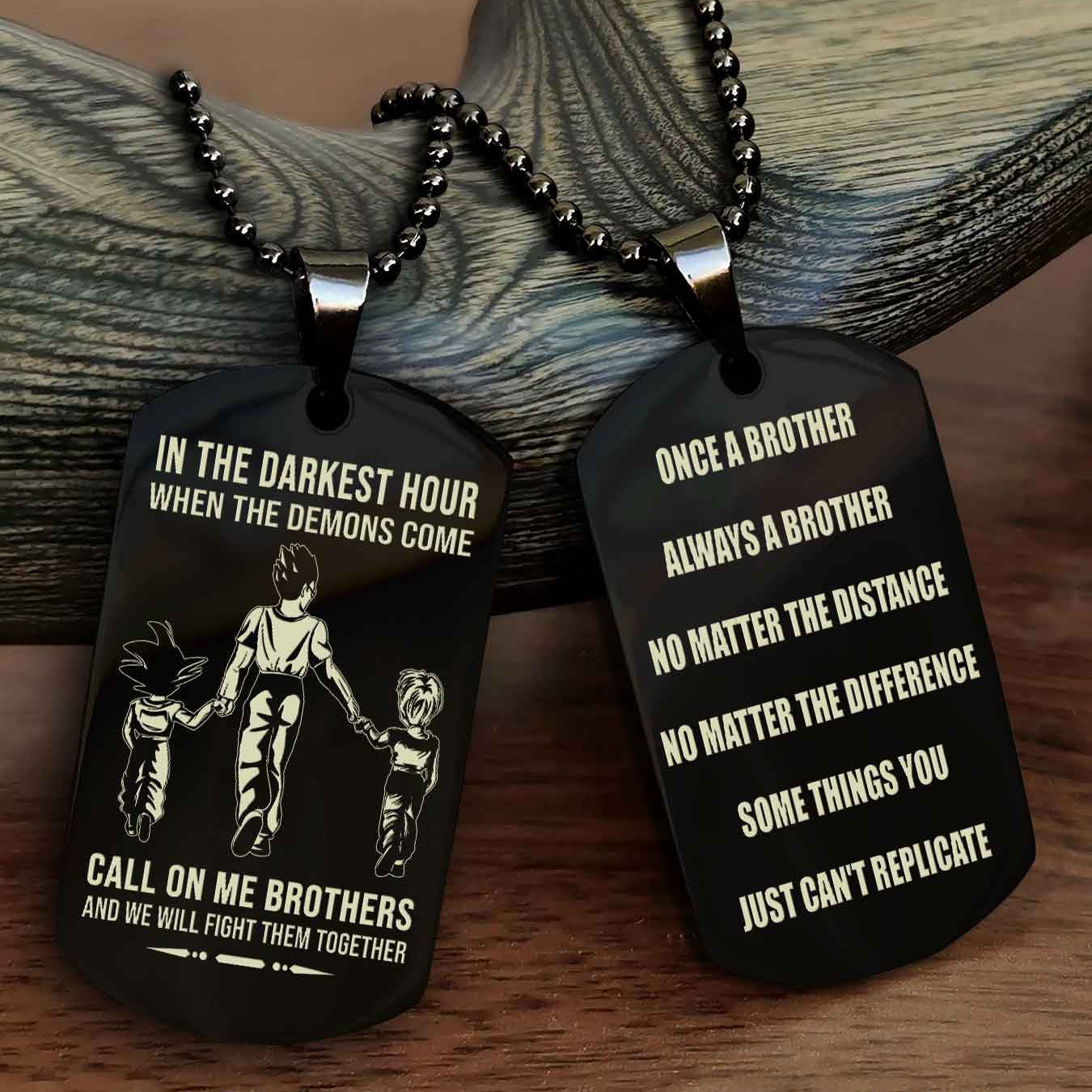 Knight Templar Customizable engraved dog tag double sided gift from brother Once A Brother Always A Brother