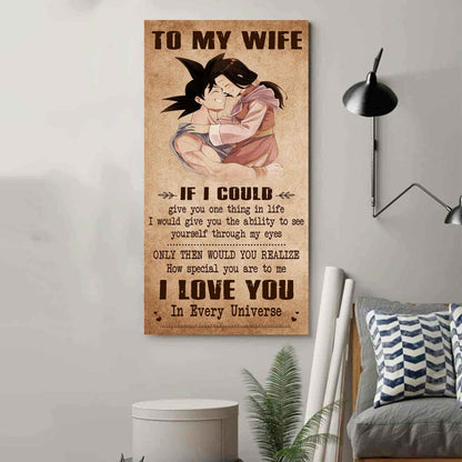 Family Poster Canvas To My Wife If I Could Give You One Thing In Life - How Special You Are To Me Gift For Your Wife