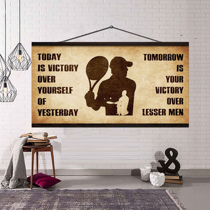 Personalized Samurai Poster Canvas - Today Is Victory Over Yourself Of Yesterday Tomorrow Is Your Victory Over Lesser Men