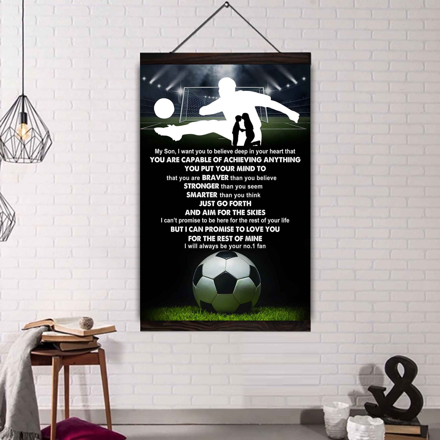 Baseball Poster Canvas Mom To Son - That You Are Braver Than You Believe You Are Capable Of I Will Always Your No 1 Fan