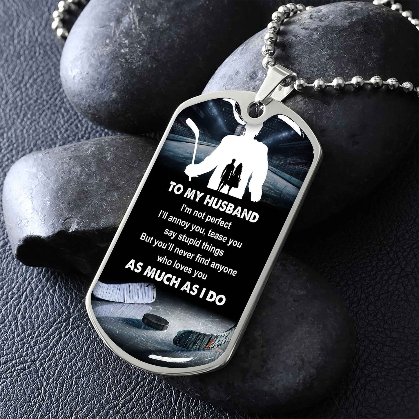 Sport Military Chain 18K Gold Plated Silver Plated To My Husband From Wife With Love Message