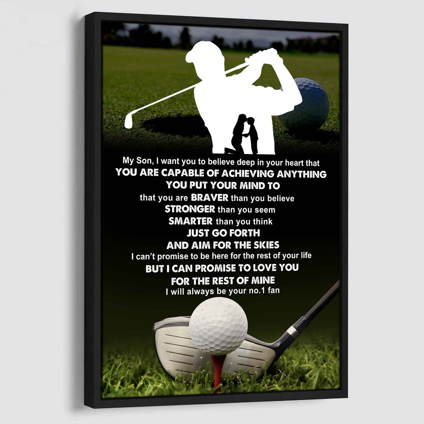 Baseball Poster Canvas Mom To Son - That You Are Braver Than You Believe You Are Capable Of I Will Always Your No 1 Fan