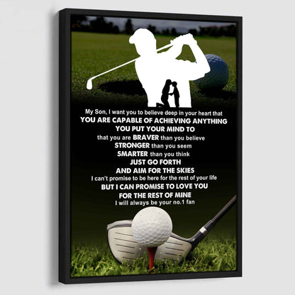 Baseball Poster Canvas Mom To Son - That You Are Braver Than You Believe You Are Capable Of I Will Always Your No 1 Fan