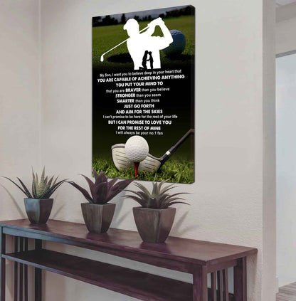 Sport Poster Canvas Mom To Son - That You Are Braver Than You Believe You Are Capable Of I Will Always Your No 1 Fan